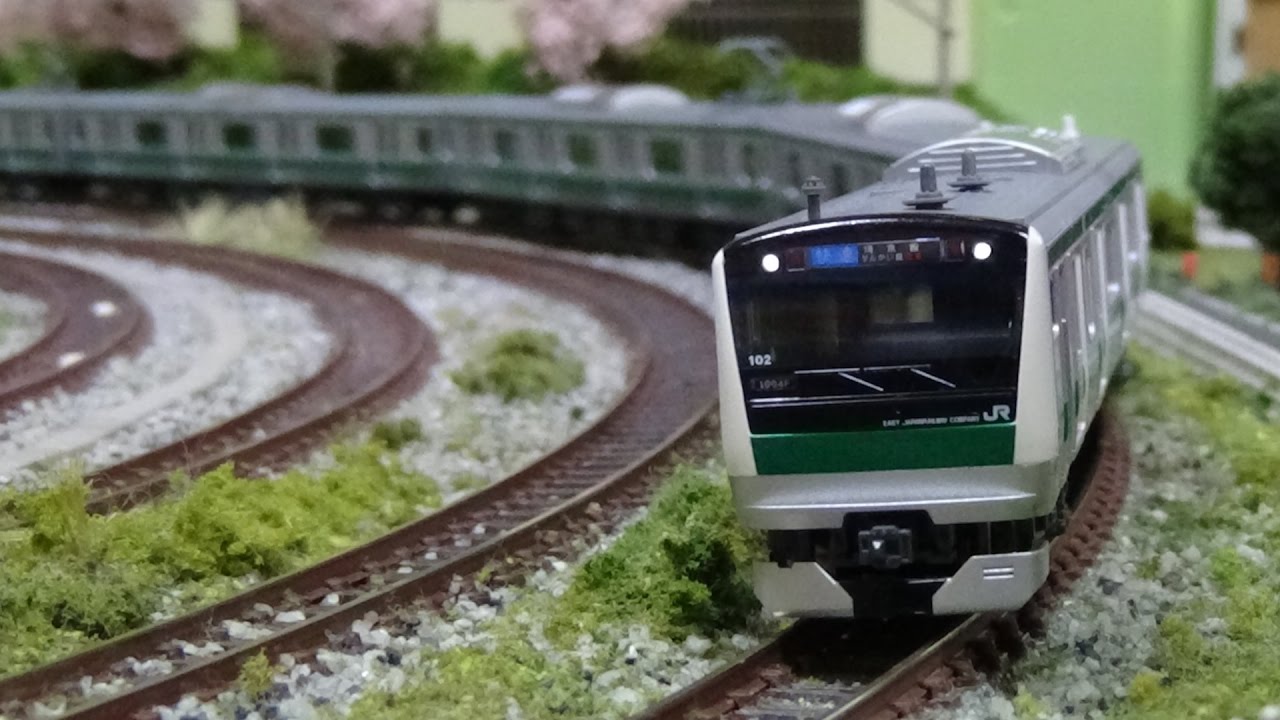 Nゲージ E233系7000番台 埼京線 (KATO) 走行シーン集 - YouTube
