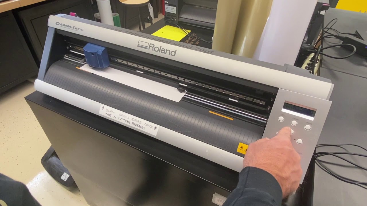 Roland GX-24 Vinyl Cutter Heat Press Design & Cut - YouTube