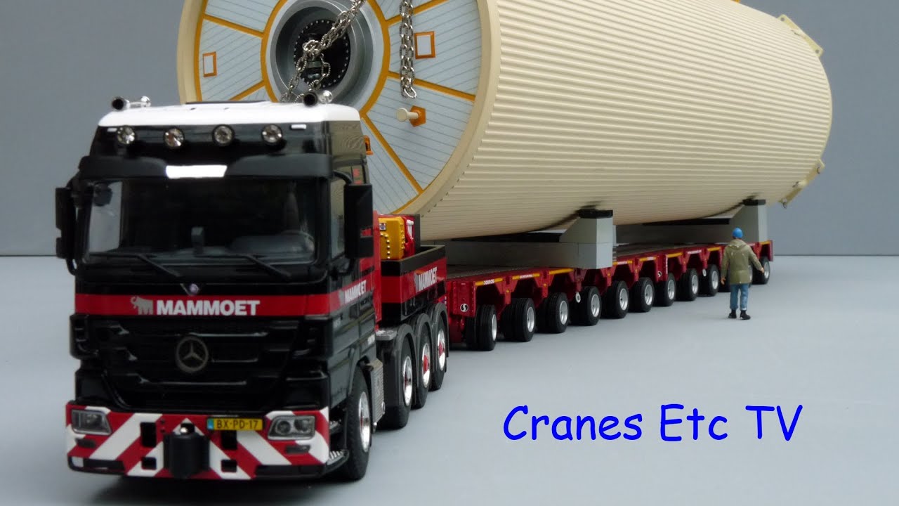WSI Mammoet Scheuerle Trailer by Cranes Etc TV - YouTube