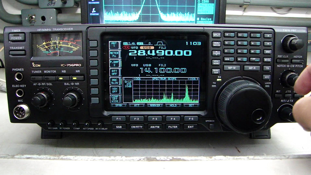 ICOM IC-756PRO HF TRANSCEIVER TEST - ALPHA TELECOM - YouTube