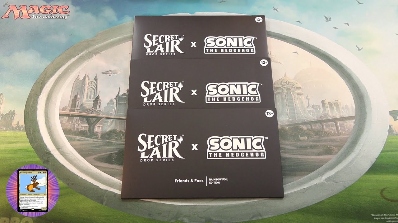 MTG Secret Lair: Sonic the Hedgehog Superdrop Foil Unboxing - YouTube