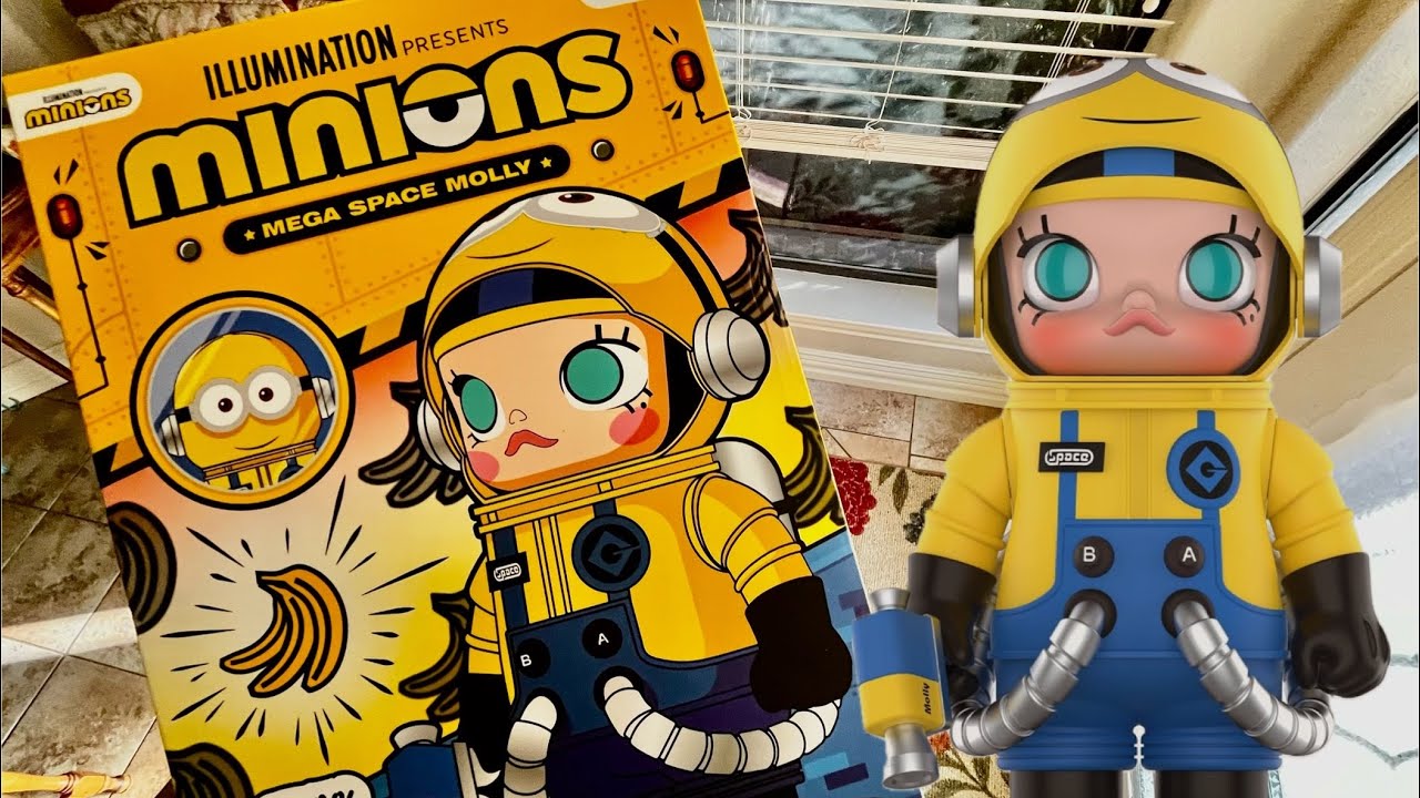 POP MART MEGA Space Molly 400% Minions Collection UNBOXING