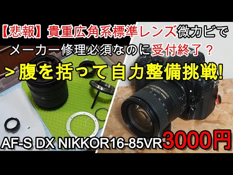 ジャンクレンズDX NIKKOR素人整備不可品に挑戦! AF-S16-85VR 構造上