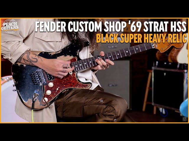 Custom HardRelic Black Stratocaster Fender Custom Shop 69 HSS