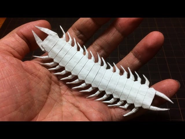 折り紙】ムカデの折り方 Centipede Origami - YouTube