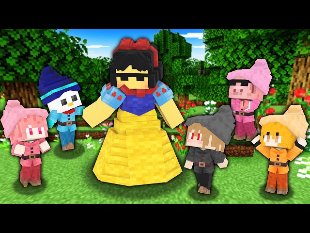 Become Snow White and the dwarves and defeat the Ender Dragon