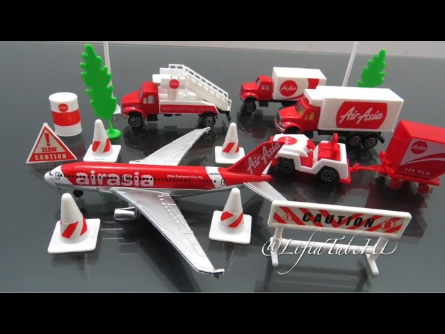 AirAsia AIRPORT PLAY SET (1:87 スケール) Mainan anak Airport