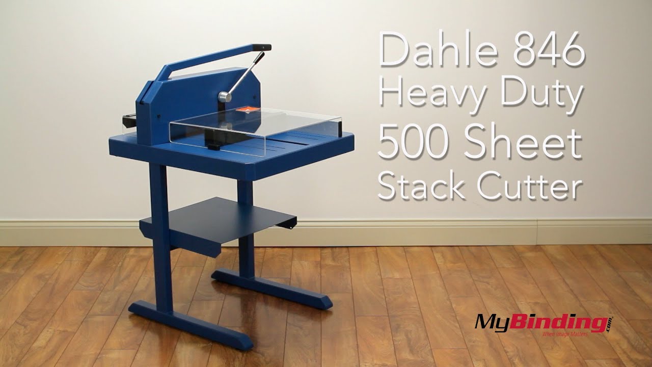 Dahle 846 Heavy Duty 500 Sheet 17 Inches Stack Cutter - YouTube