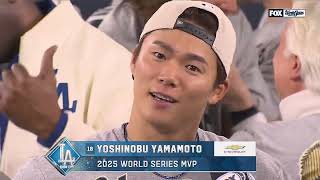 Yoshinobu Yamamoto is Named World Series MVP!! ドジャース 山本由伸