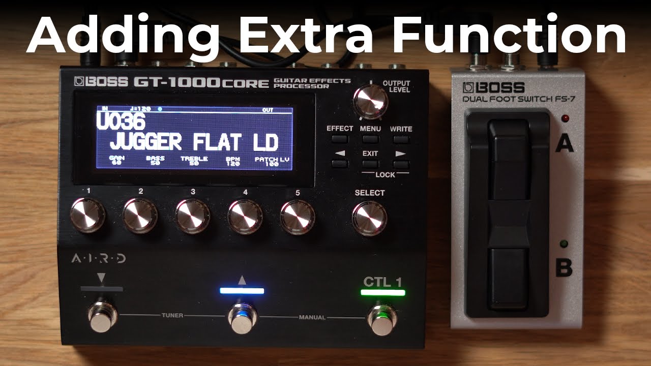 BOSS GT-1000 CORE External Foot Switch Setup - Tutorial - YouTube