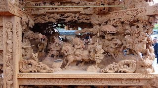 堺市八田地区 毛穴町のだんじり 彫り物詳細スライドショー - YouTube