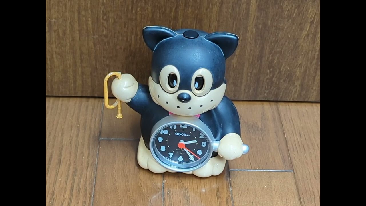 2本立て!】のらくろクン 目覚まし時計 ベル 音声目覚まし リズム時計