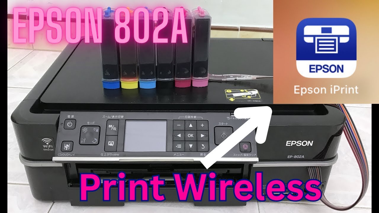 How to print EPSON EP-802A with Mobile App - YouTube