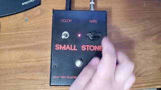 Vintage Electro-Harmonix Small Stone V3 Black Russian Bubble Font