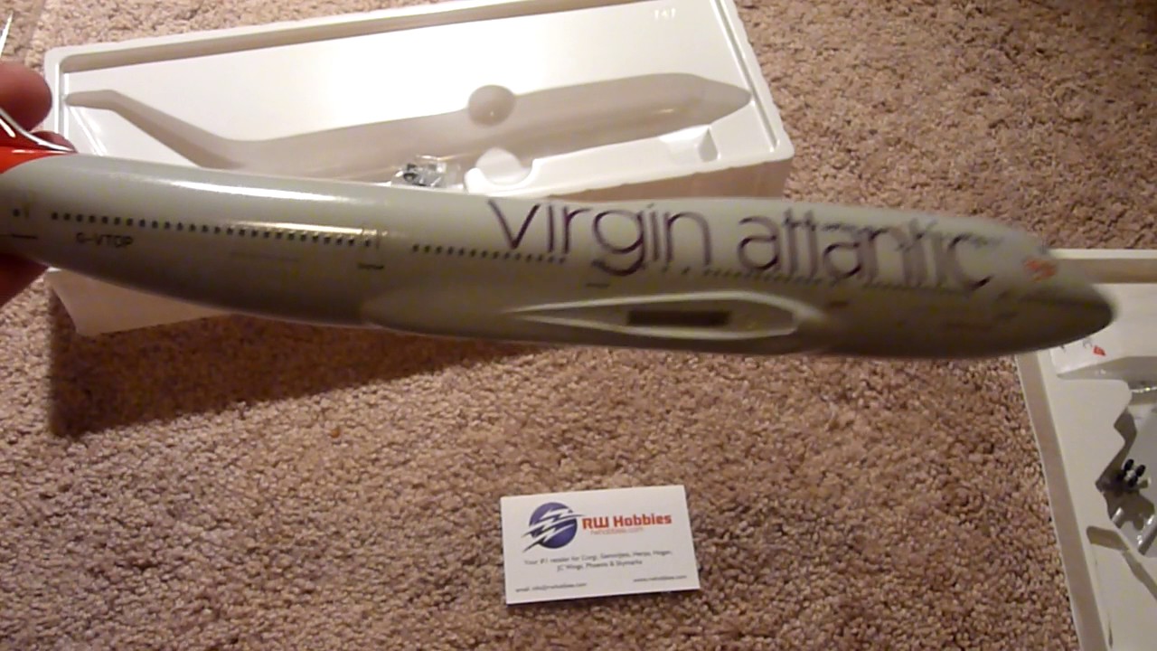 Unboxing: Skymarks SKR672 Virgin Atlantic 747-400 Model Plane www