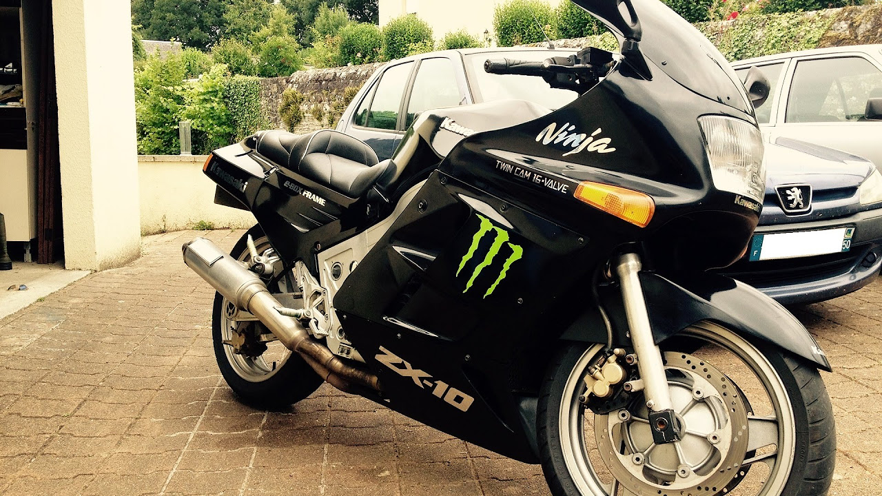 Kawasaki ZX -10 Tomcat 89 - Exhaust Sound - YouTube