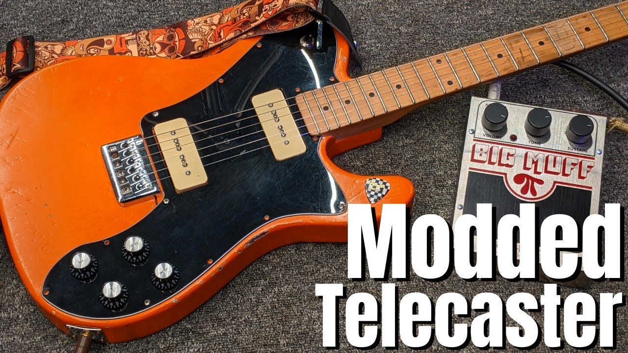 Modifying a Squier Telecaster Custom P90 Guitar - YouTube