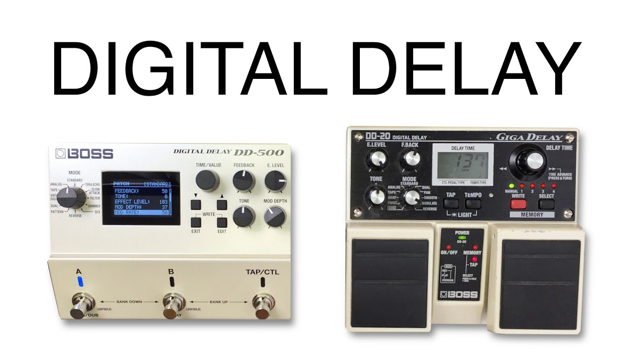 Boss DD500 vs DD20 Digital Delay - YouTube