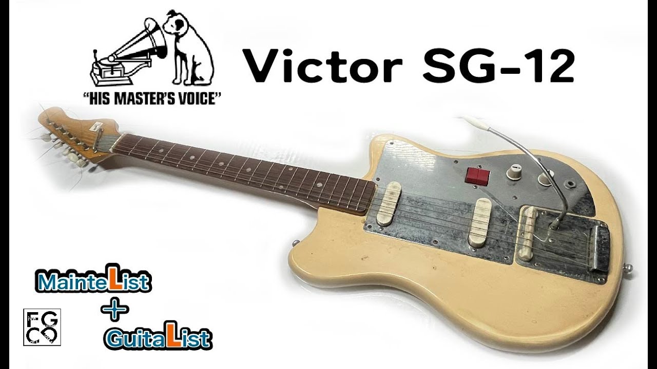 懐かしいビクター犬マーク1965年製造の日本製ビンテージエレキギターを