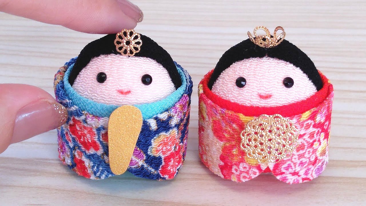 切って貼るだけ】たまご型🎎雛人形の作り方💐【縫わずにできる