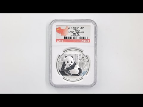 NGC PF70 2015 中国10元銀貨 文化長寿 銀貨 パンダ 金銀貨純銀