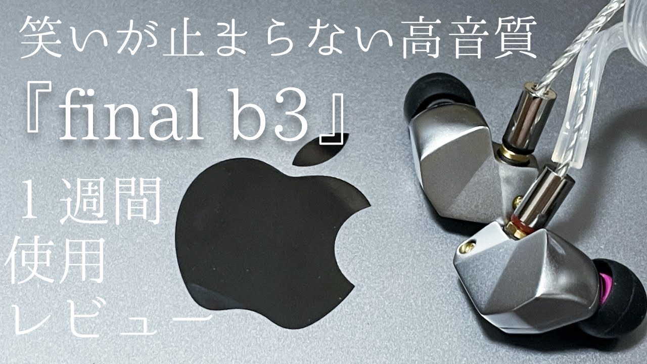 高音質すぎて笑いが止まらない有線イヤホン「final b3」を1週間使って