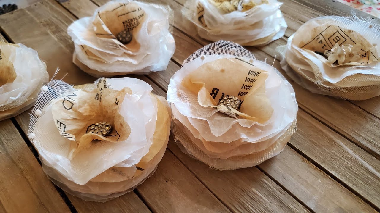 DIY Vintage Style Wax Paper Flowers 💐 - YouTube