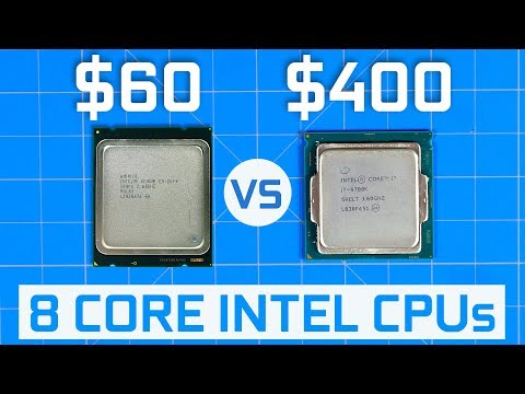 $60 8 Core Intel CPU vs $400 Intel i7 9700K - YouTube