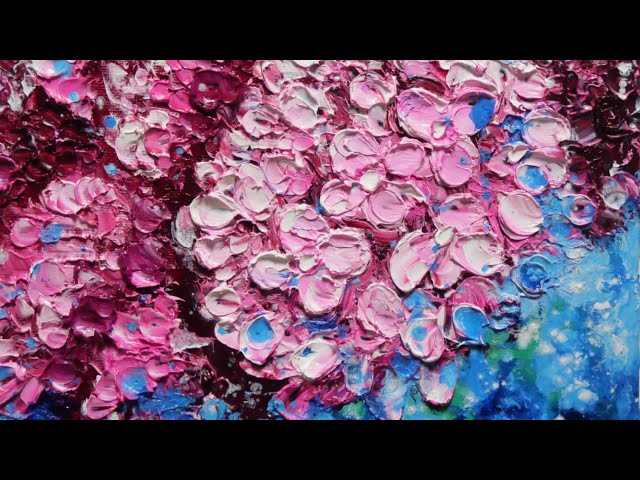 絵画 油絵 原画 一点物 花 紫陽花 ピンク 可憐 SM 絵画 油絵 原画 一点