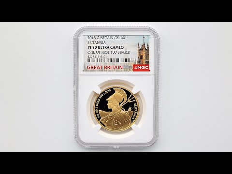 2015 英国 ブリタニア 100ポンド 金貨 1オンス プルーフ NGC PF 70 UC