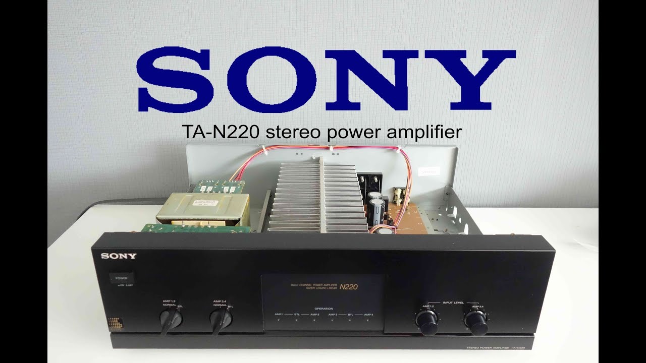 Sony TA N220 multi channel power amplifier - YouTube