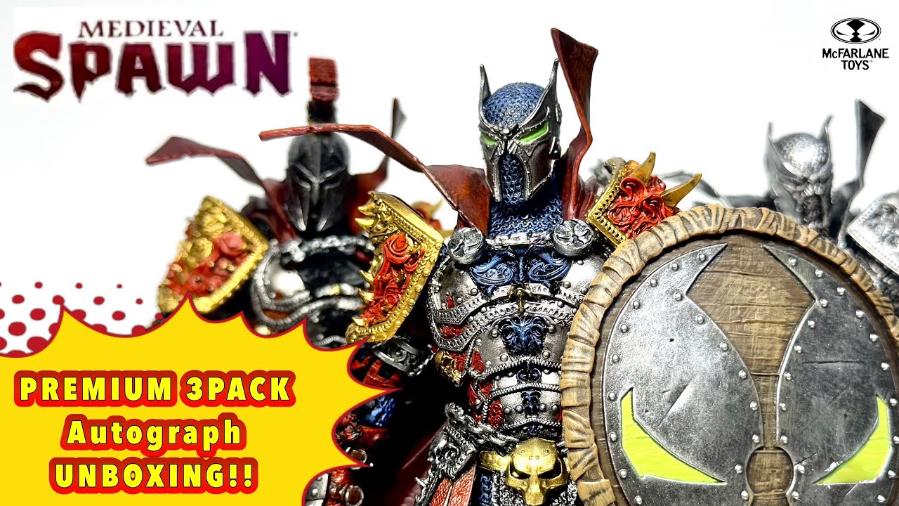 Kickstarter Medieval Spawn premium 3pack unboxing メディーバル