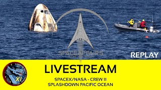 SpaceX/NASA - Crew-11 - Splashdown in the Pacific Ocean - January