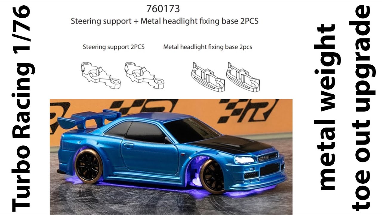 1/76 Turbo Racing C64 760173 drift upgrade kit, metal weight and