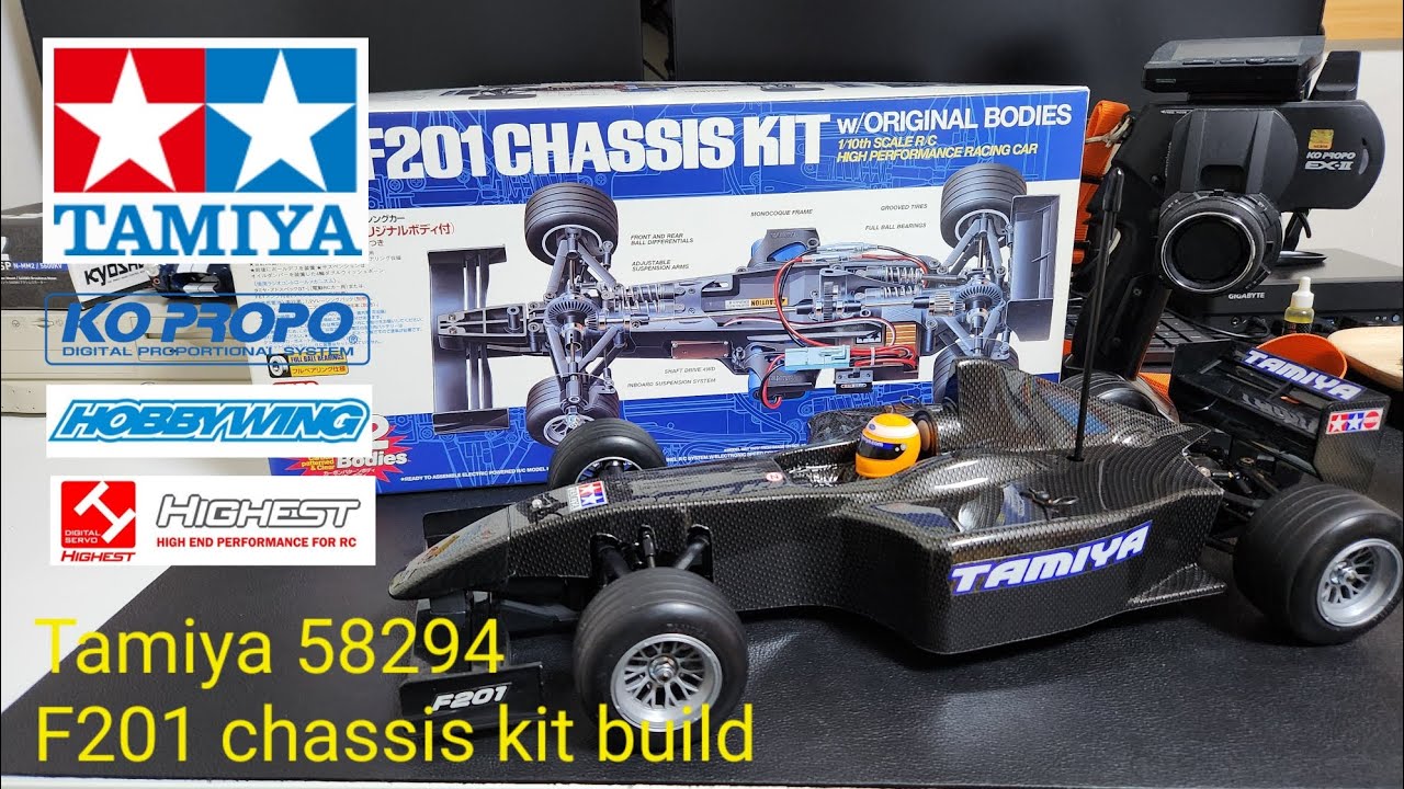 Tamiya F1 rc car 58294 F201 chassis kit build / 타미야 f201 샤시