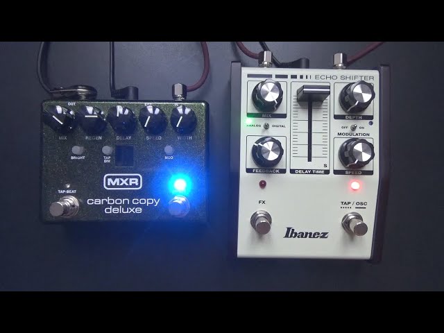 Ibanez Echo Shifter ES3 vs. MXR Carbon Copy Deluxe - YouTube