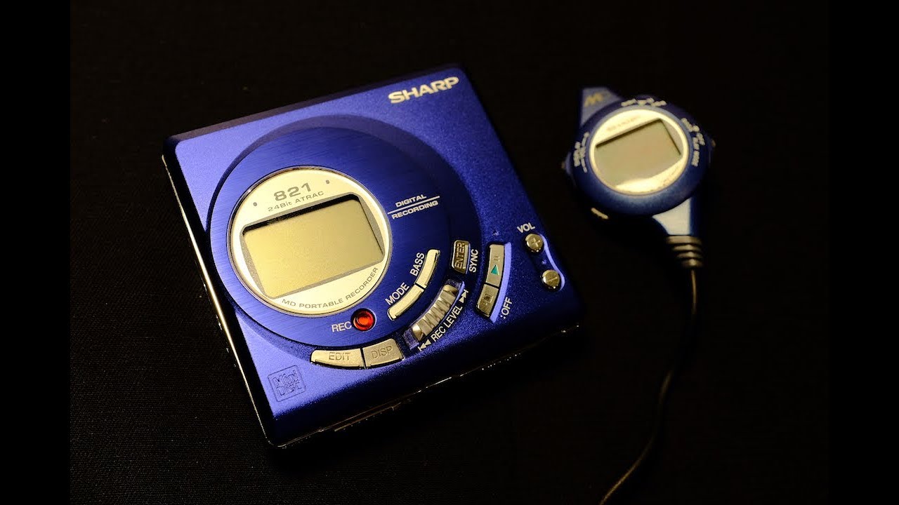 金屬藍且做工極佳的Sharp MD MT821 - YouTube