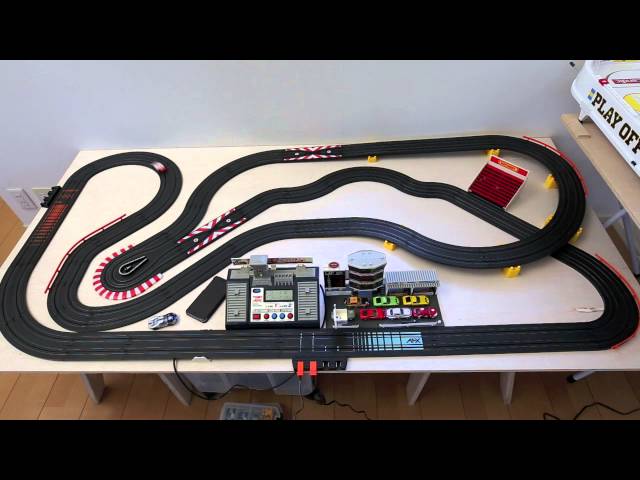 HOスロットカー。新しいホームコース組んでみた - YouTube