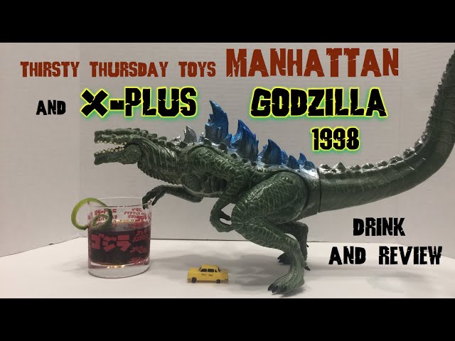 Manhattan and X-Plus Godzilla 1998 garage kit (green version