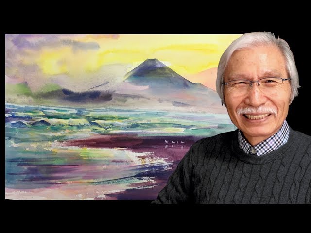 Eng sub] How to paint a Mount Fuji | Watercolor Techniques & Tips