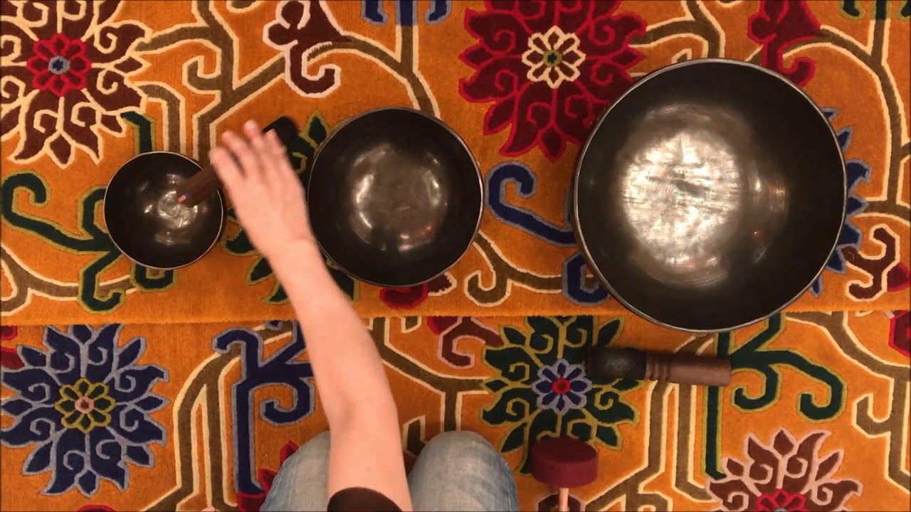 シンギングボウル（小・中・大）3ボウルセット柄 『水面にうつる光たち