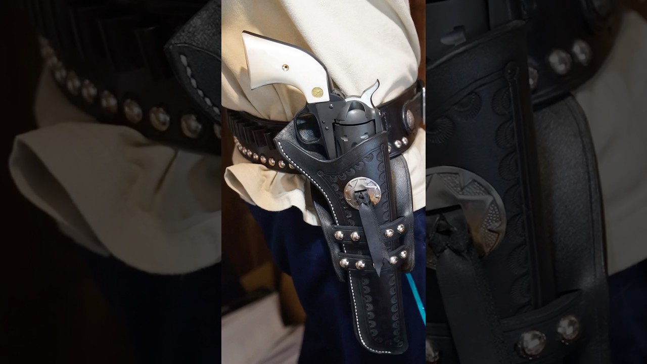 ウエスタン ホルスター コンチョ付き【51ネイビー/60アーミー