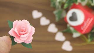 DIY How to Make Rose Paper Flower - YouTube