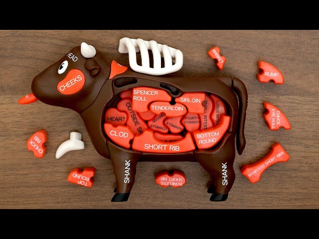 牛解体パズルで部位を学ぶ。英語で！Piece o' Steak. cow demolition