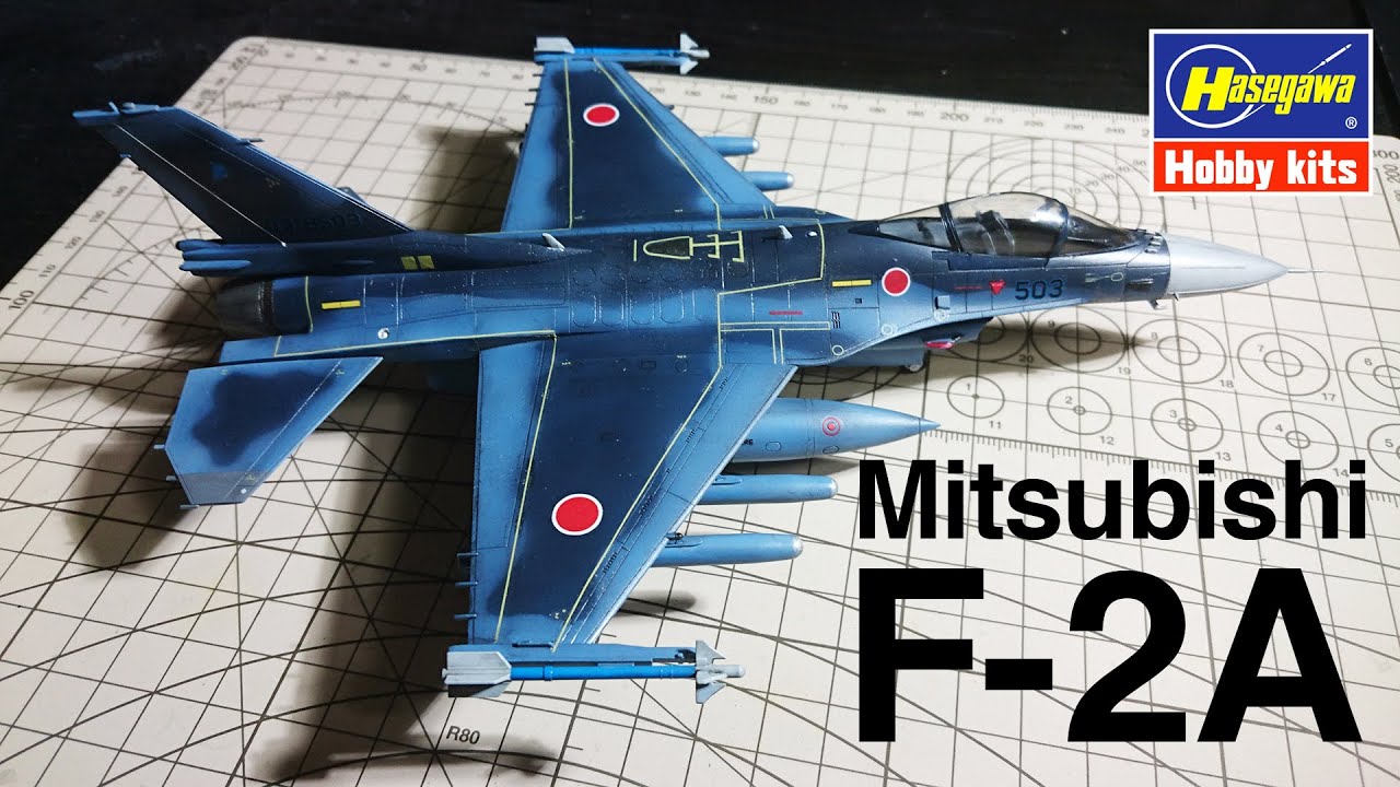Hasegawa 1/72 Mitsubishi F-2A Aircraft Model - YouTube