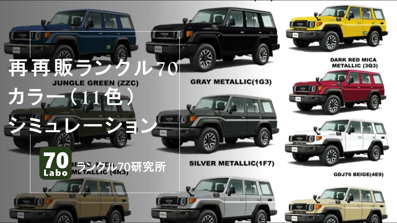 ランドクルーザー70色見本セット売り ランドクルーザー70色見本セット