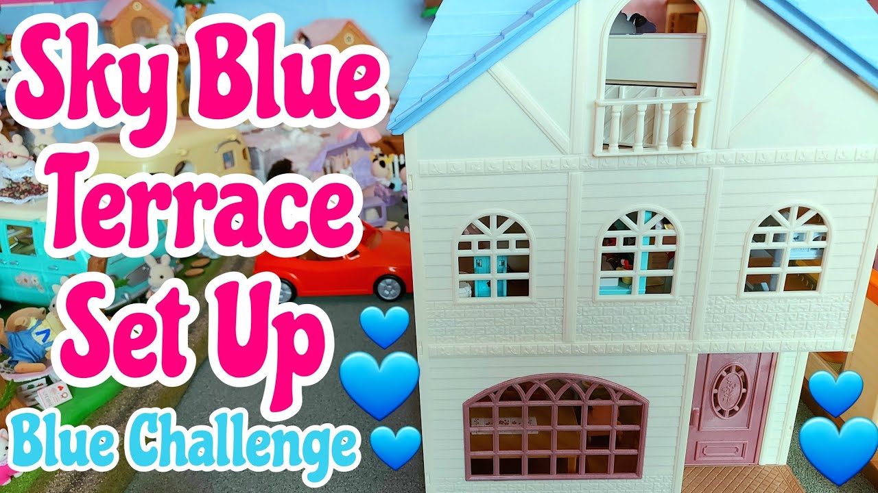Sky Blue Terrace Set Up - Blue Furniture Challenge | Sylvanian