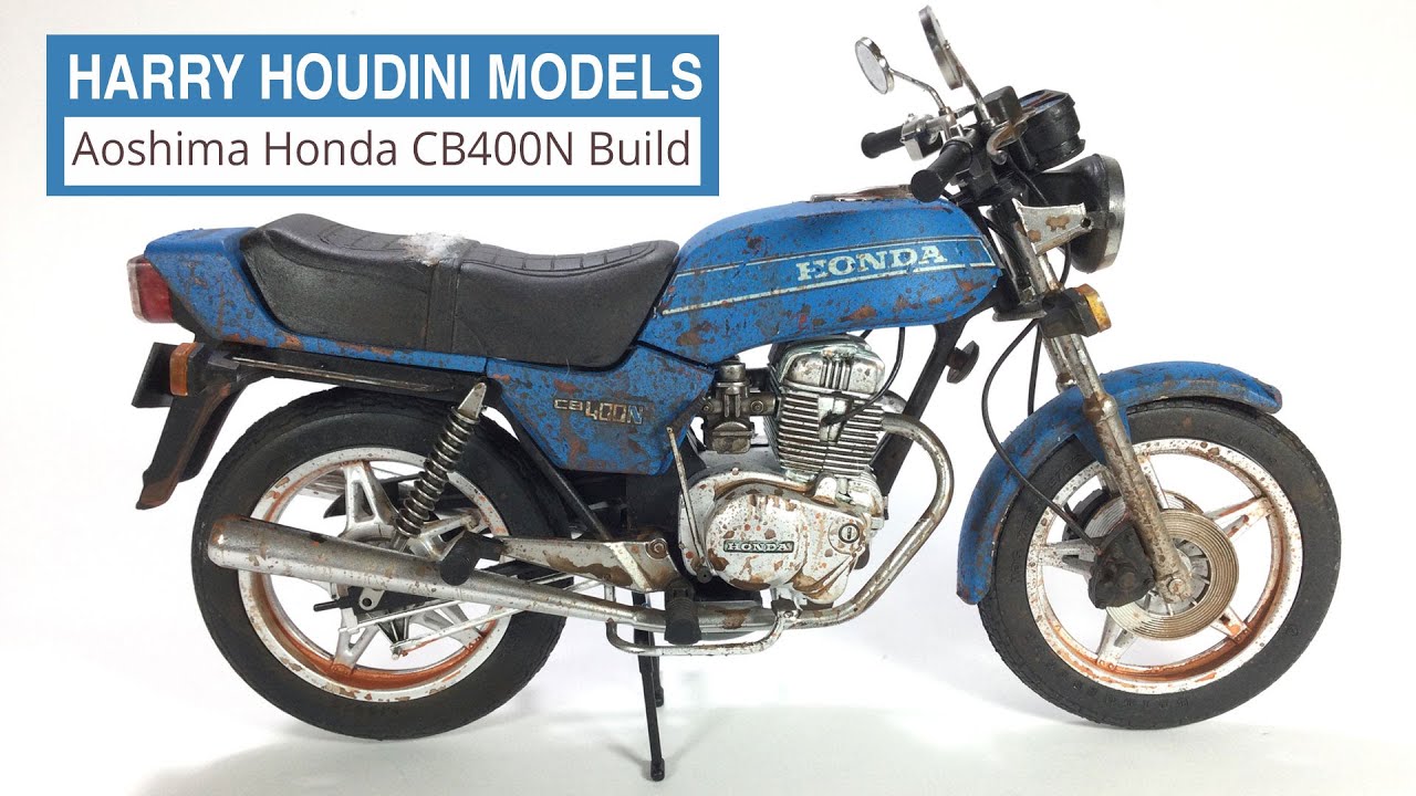 Aoshima 1:12 Honda CB400N Hawk Review and Full Kit Build - YouTube