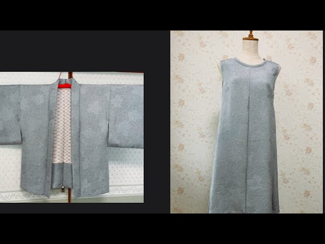 羽織から作る素敵なノースリーブワンピース♪ Nice sleeveless dress