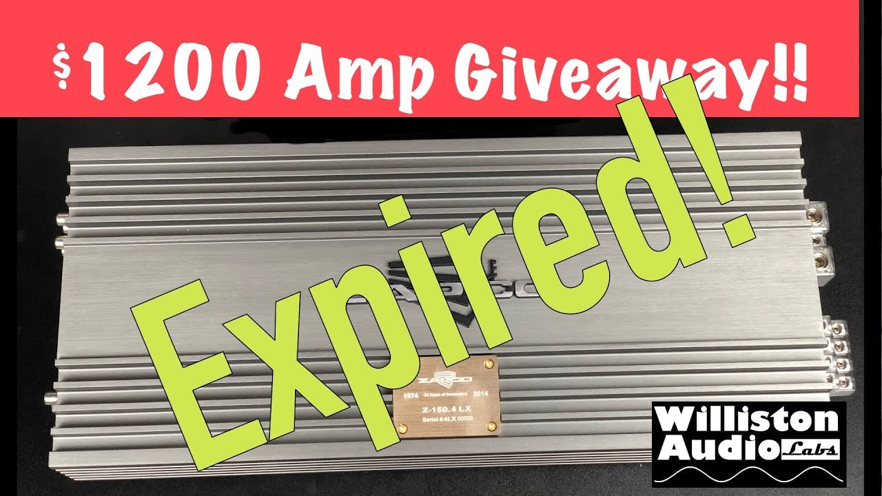 Zapco Z-150.4LX $1199 Amp Giveaway! How to Enter You Big Dummy